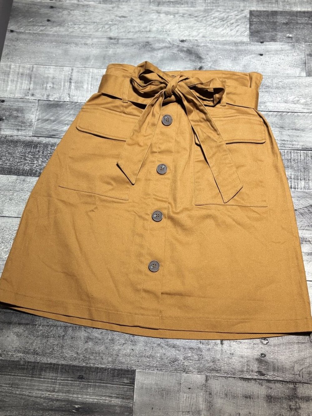 Belted Skirt with Elasticized Waist
